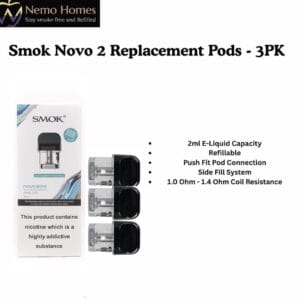 Buy SMOK Novo 2 Replacement Pods - 3PK - Free UK Next Day Delivery (no minimum spend)