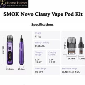 Buy SMOK Novo Classy Pod Kit - Free UK Next Day Delivery (no minimum spend)