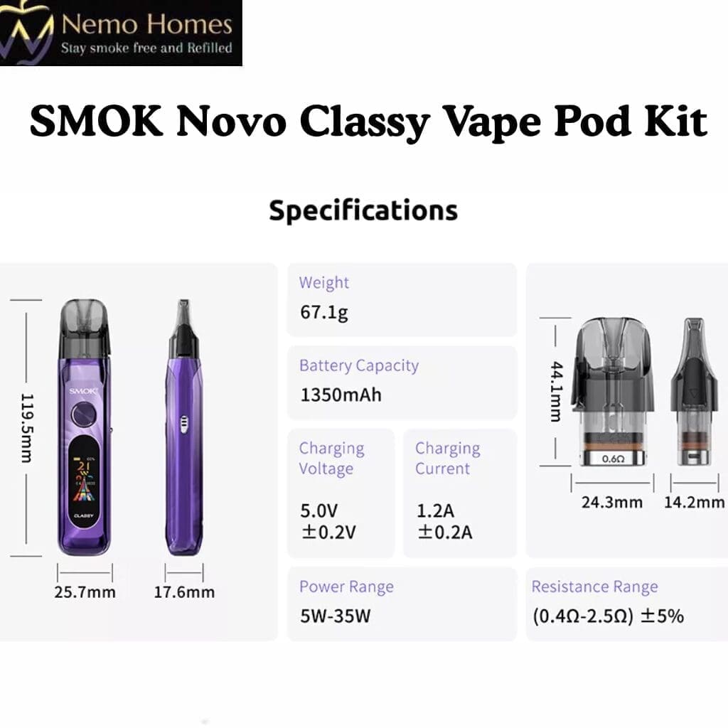 Buy SMOK Novo Classy Pod Kit - Free UK Next Day Delivery (no minimum spend)