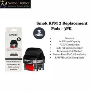Buy Smok Nord 4 Replacement Pods - 3PK - RPM 2 - 2ML - Free UK Next Day Delivery (no minimum spend)