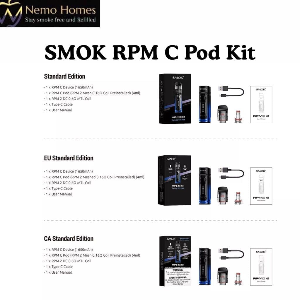 Buy SMOK RPM C Pod Kit - Free UK Next Day Delivery (no minimum spend)