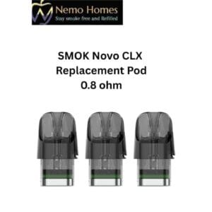 Buy SMOK Novo CLX Replacement Pods - 0.8 ohm - Free UK Next Day Delivery (no minimum spend)