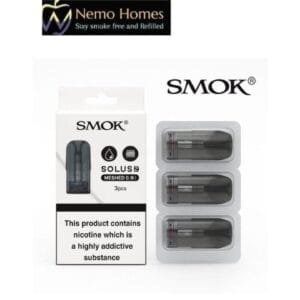 Buy SMOK Solus 2 Replacement Pods – Meshed 0.9Ω – 3 PK - Free UK Next Day Delivery (no minimum spend)