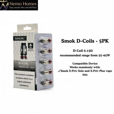 Buy SMOK D Coils for Smok X-Priv Solo and X-Priv - Free UK Next Day Delivery (no minimum spend)