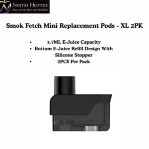 Buy SMOK Fetch Mini Replacement Pods - XL - 2PK  - Free UK Next Day Delivery (no minimum spend)