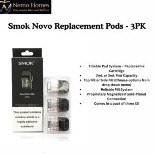 Buy SMOK Novo Replacement Pods - 3PK - Free UK Next Day Delivery (no minimum spend)