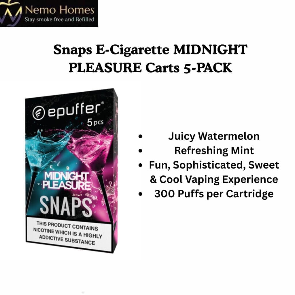 Snaps E-Cigarette MIDNIGHT PLEASURE Carts 5-PACK