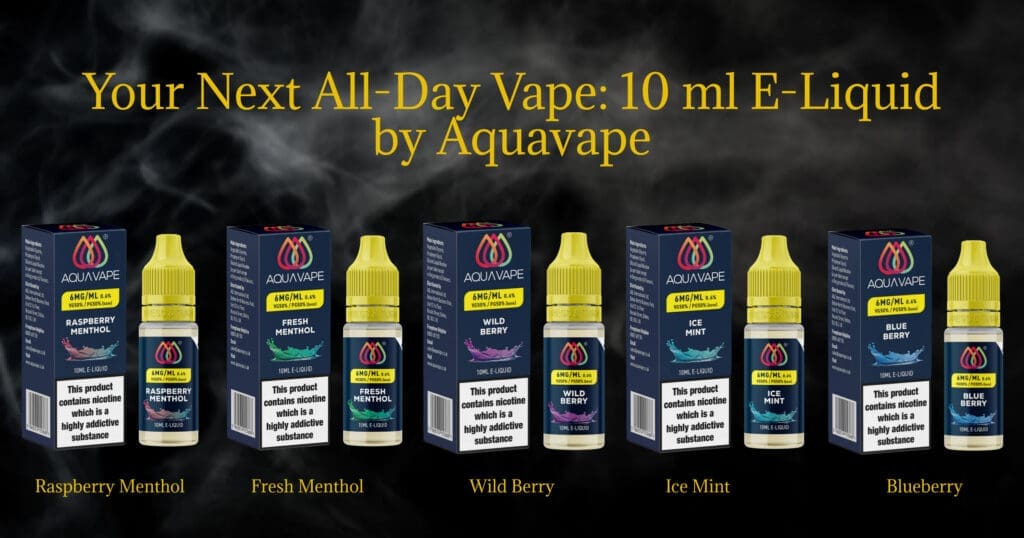 Buy Aquavape E-Liquid Guide: Everything You Need to Know 10ml e-liquid UK - Free UK Next Day Delivery (no minimum spend)