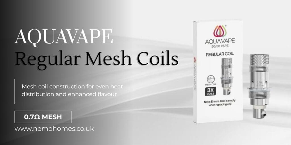 Buy Aquavape Regular Mesh Coils Explained - Everything You Need To Know 0.7 ohm mesh coil - Free UK Next Day Delivery (no minimum spend)