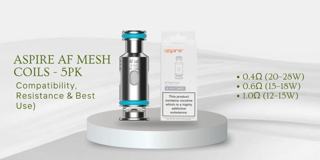 Buy Aspire AF Mesh Coils Ultimate Guide: Everything You Need To Know (Compatibility, Resistance & Best Use) 0.4 ohm vape coil - Free UK Next Day Delivery (no minimum spend)