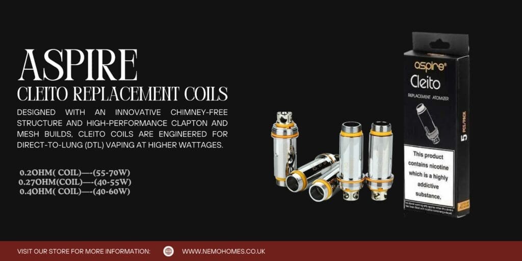 Buy Aspire Cleito Replacement Coils Ultimate Guide: Everything You Need To Know (Power, Flavour & Cloud Performance Explained) Aspire Cleito coils - Free UK Next Day Delivery (no minimum spend)