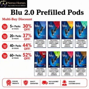 Buy Blu 2.0 Pods - myBlu Prefilled Vape Pods | 9mg | 18mg - Free UK Next Day Delivery (no minimum spend)