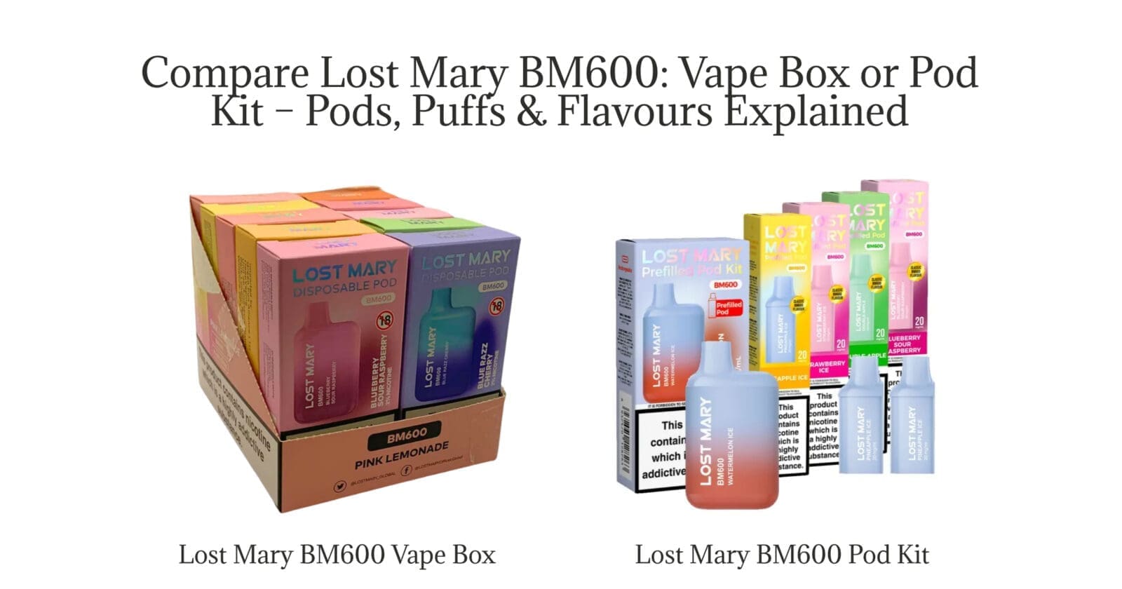 lost mary 600 vs 3500 How Many Cigarettes in a Lost Mary main image 1