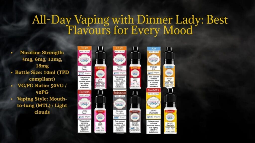 Buy Dinner Lady 50:50 E-Liquids Guide: Finding Your Perfect Match & Why it’s the Best Choice for New Vapers 12mg nicotine - Free UK Next Day Delivery (no minimum spend)