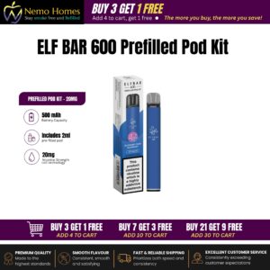 Buy ELFBAR 600 Prefilled Pod Kit and Pods | Elfa Pro - ELF Bar 600 Pod Kit - Blueberry Sour Raspberry  - Free UK Next Day Delivery (no minimum spend)