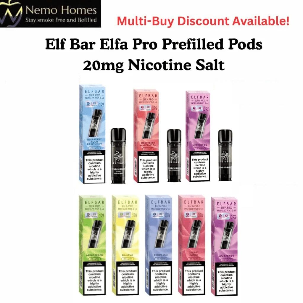 Buy Elf Bar Prefilled Pods | Elfa Pro - Free UK Next Day Delivery (no minimum spend)