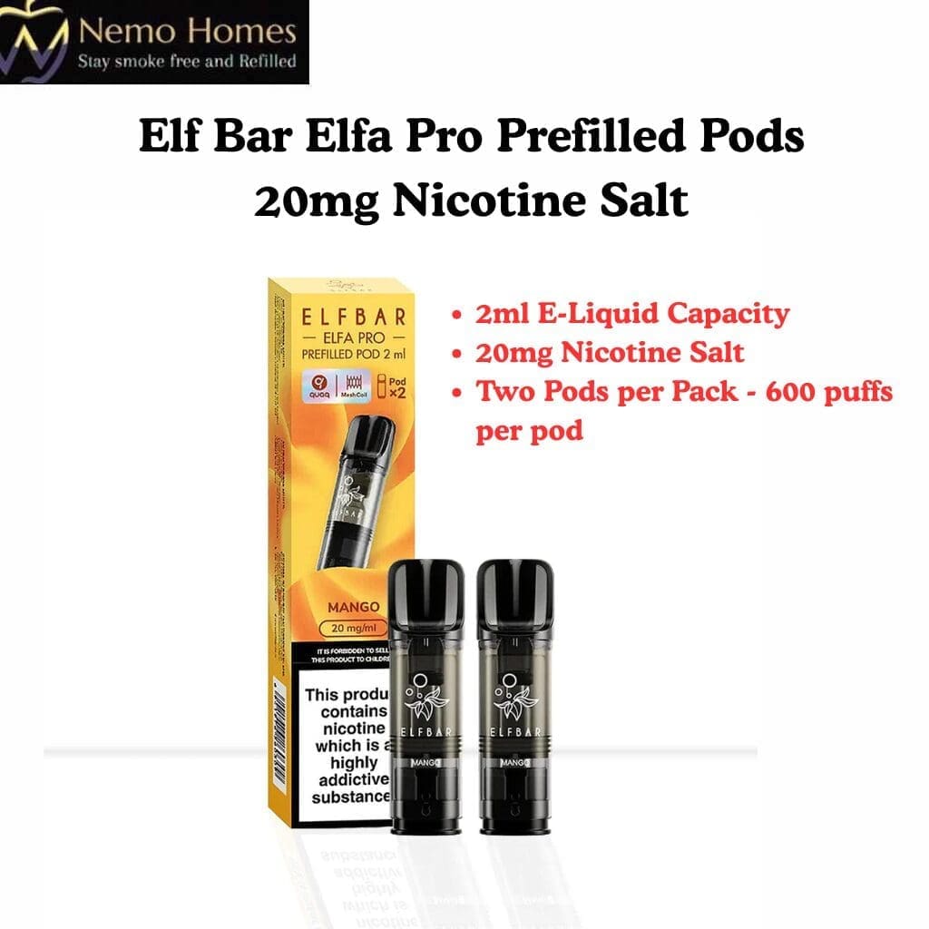 Buy Elf Bar Prefilled Pods | Elfa Pro - Free UK Next Day Delivery (no minimum spend)