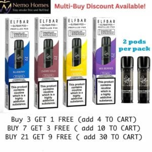 Buy Elf Bar Prefilled Pods | Elfa Pro - Free UK Next Day Delivery (no minimum spend)