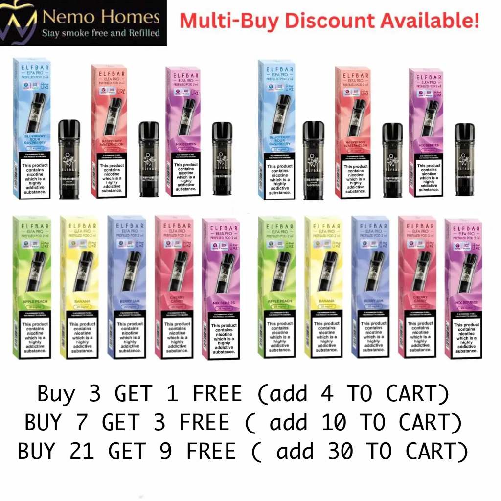Buy Elf Bar Prefilled Pods | Elfa Pro - Free UK Next Day Delivery (no minimum spend)