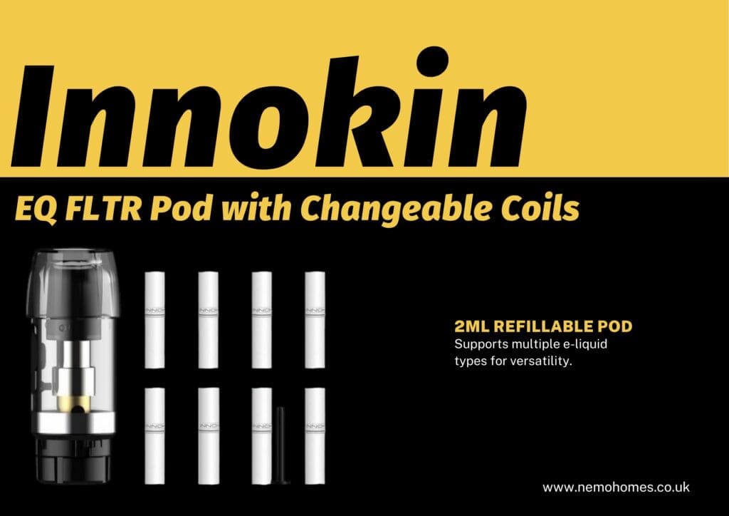 Buy Innokin EQ FLTR Pod Complete Guide: Everything You Need To Know 1.2 ohm pod - Free UK Next Day Delivery (no minimum spend)
