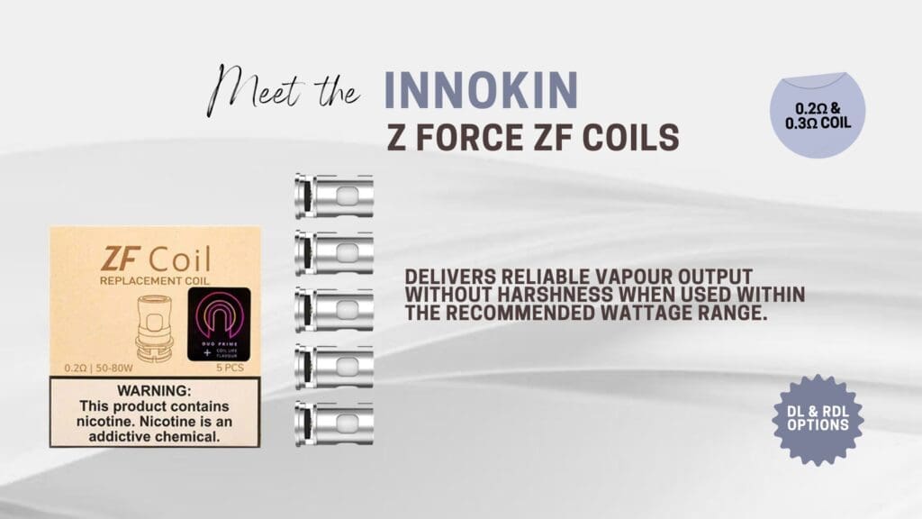 Buy Innokin Z Force ZF Coils Ultimate Guide: Everything You Need To Know 0.2Ω DL Coil - Free UK Next Day Delivery (no minimum spend)