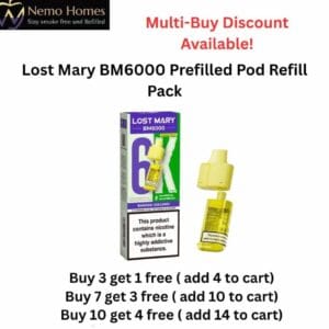 Buy Lost Mary BM6000 Refill Pods - Free UK Next Day Delivery (no minimum spend)