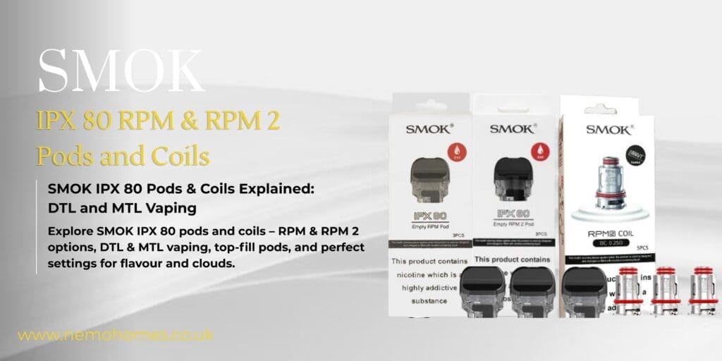 Buy SMOK IPX 80 RPM & RPM 2 Pods and Coils: Full Guide: Everything You Need To Know 0.16 ohm RPM 2 - Free UK Next Day Delivery (no minimum spend)