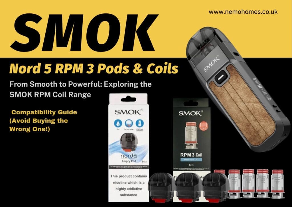 Buy SMOK Nord 5 RPM 3 Pods & Coils – Complete Guide: Everything You Need To Know 0.15 Ohm Coil - Free UK Next Day Delivery (no minimum spend)