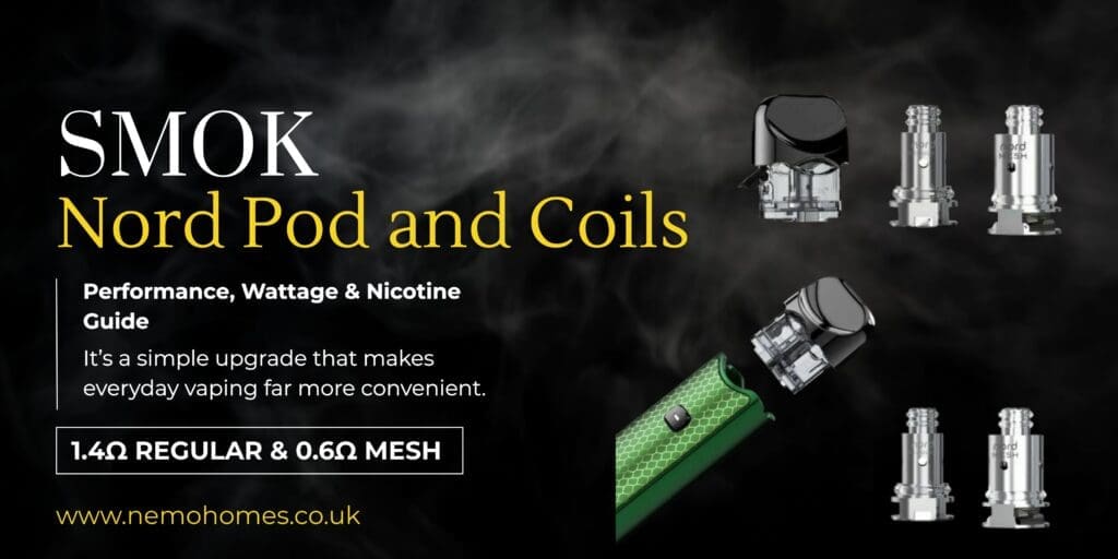 Buy SMOK Nord Pod and Coils – Complete Guide: Everything You Need To Know 50/50 e-liquid - Free UK Next Day Delivery (no minimum spend)