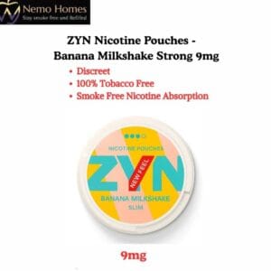 Buy ZYN Nicotine Pouches – Slim Banana Milkshake Strong 9mg - Free UK Next Day Delivery (no minimum spend)