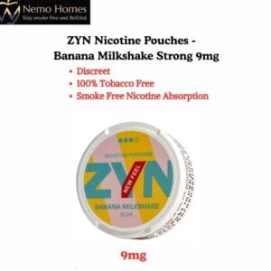 Buy ZYN Nicotine Pouches – Slim Banana Milkshake Strong 9mg - Free UK Next Day Delivery (no minimum spend)