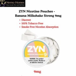 Buy ZYN Nicotine Pouches – Slim Banana Milkshake Strong 9mg - Free UK Next Day Delivery (no minimum spend)