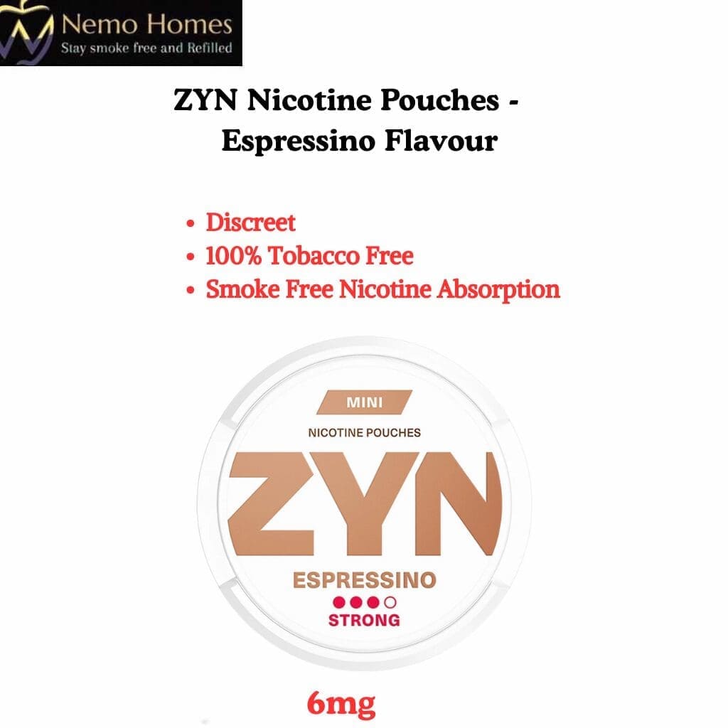 Buy ZYN Nicotine Pouches – Mini Espressino Strong 6mg - Free UK Next Day Delivery (no minimum spend)