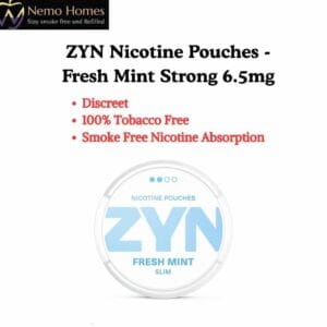Buy ZYN Nicotine Pouches - Slim Fresh Mint Strong 6.5mg - Free UK Next Day Delivery (no minimum spend)
