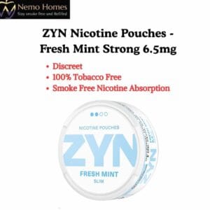 Buy ZYN Nicotine Pouches - Slim Fresh Mint Strong 6.5mg - Free UK Next Day Delivery (no minimum spend)