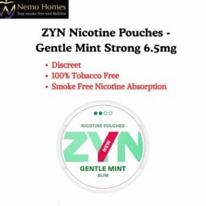 Buy ZYN Nicotine Pouches – Slim Gentle Mint Strong 6.5mg  - Free UK Next Day Delivery (no minimum spend)