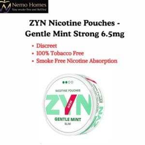 Buy ZYN Nicotine Pouches – Slim Gentle Mint Strong 6.5mg  - Free UK Next Day Delivery (no minimum spend)