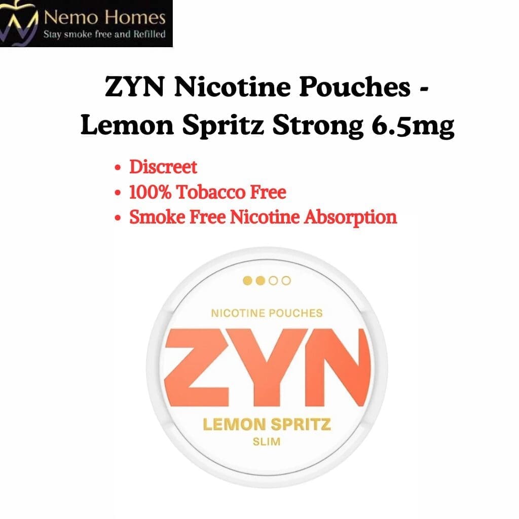 Buy ZYN Nicotine Pouches – Slim Lemon Spritz Strong 6.5mg - Free UK Next Day Delivery (no minimum spend)