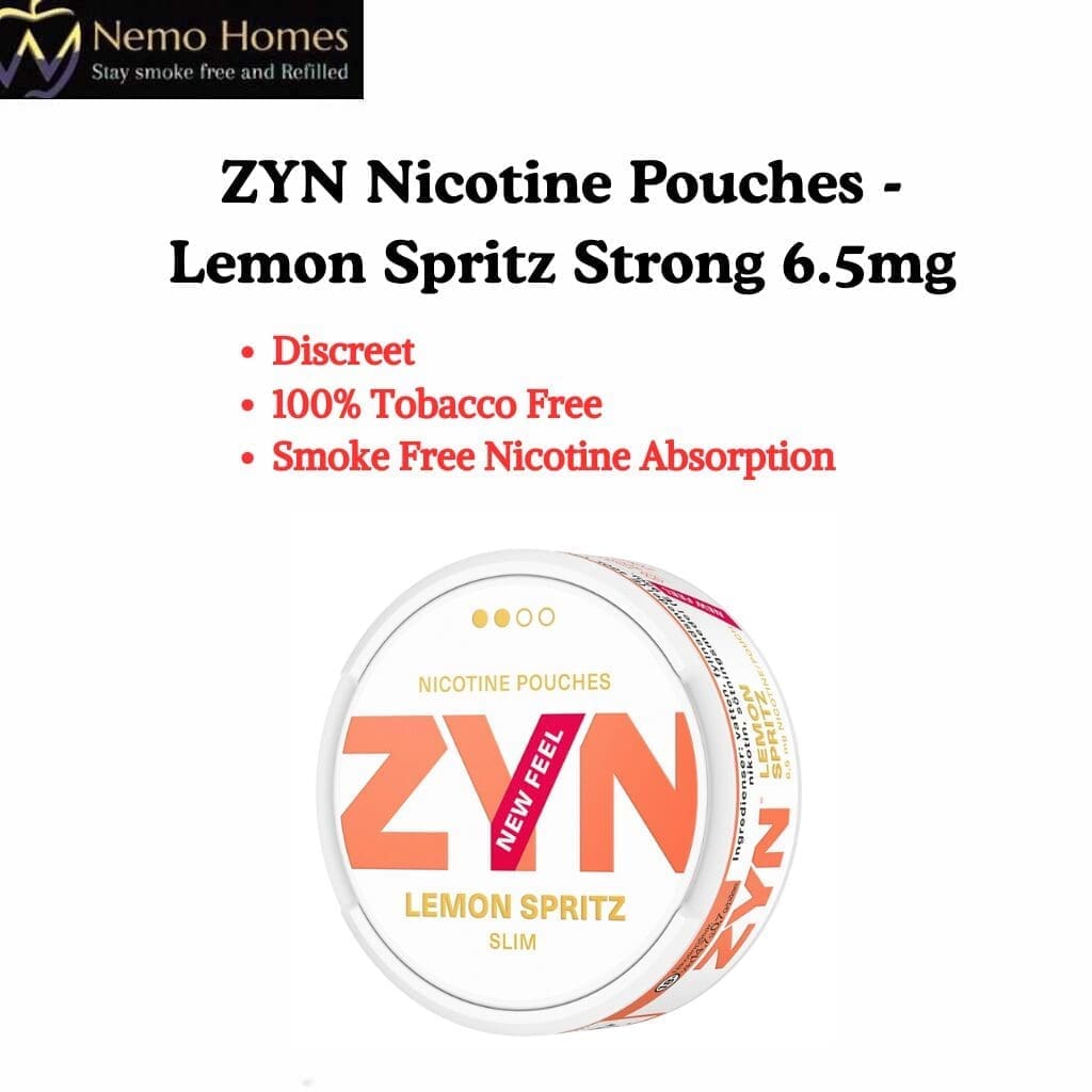 Buy ZYN Nicotine Pouches – Slim Lemon Spritz Strong 6.5mg - Free UK Next Day Delivery (no minimum spend)