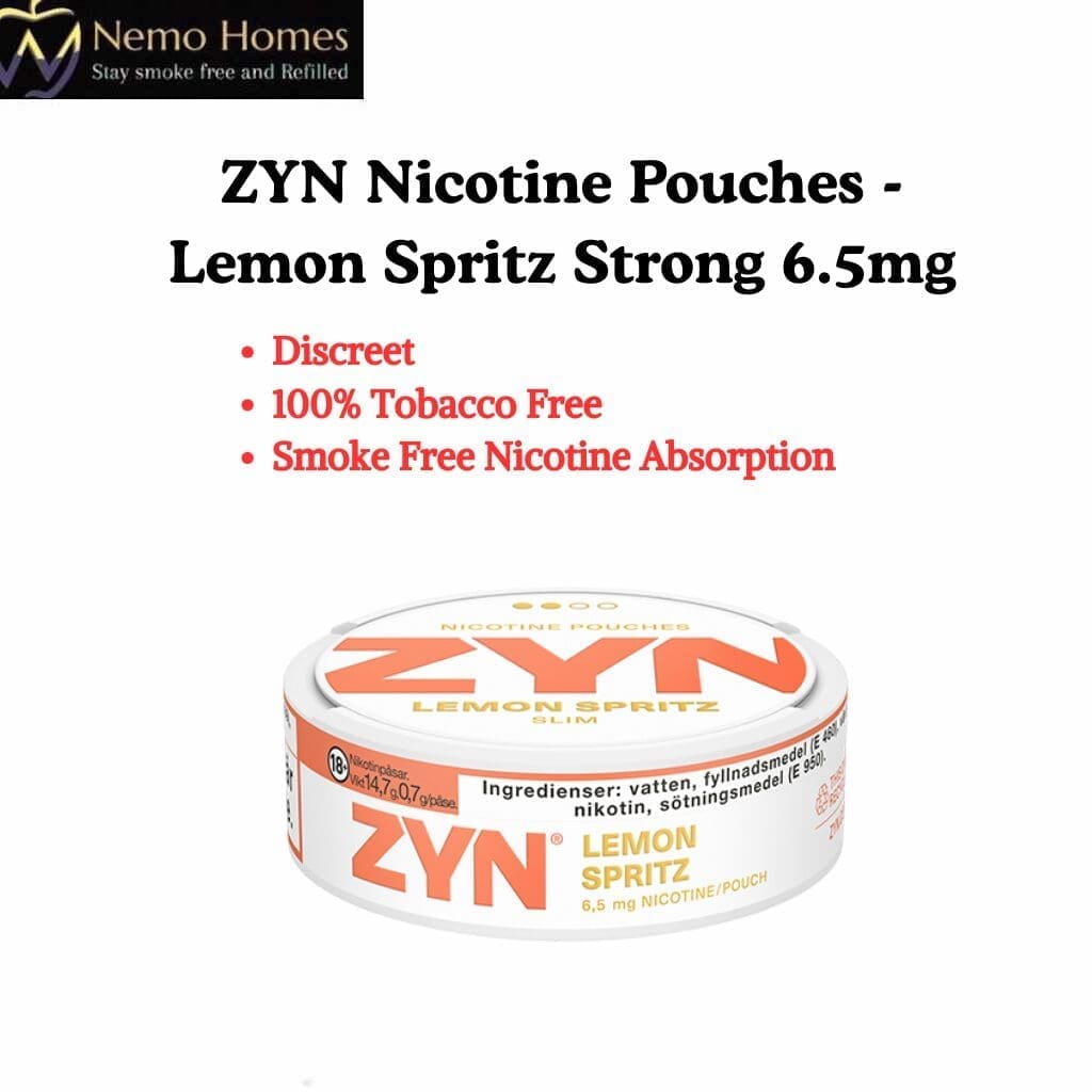Buy ZYN Nicotine Pouches – Slim Lemon Spritz Strong 6.5mg - Free UK Next Day Delivery (no minimum spend)