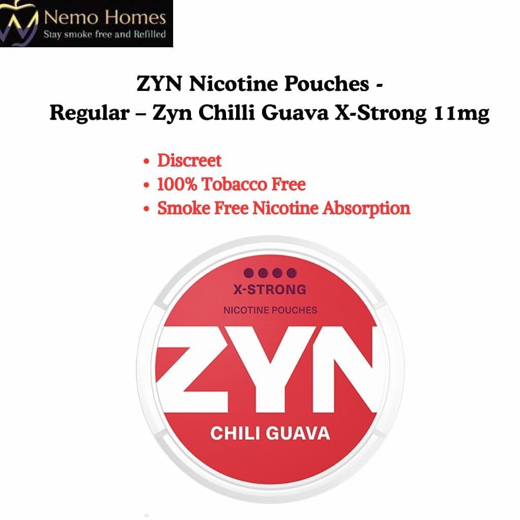 Buy ZYN Nicotine Pouches – Regular Chilli Guava X-Strong 11mg - Free UK Next Day Delivery (no minimum spend)