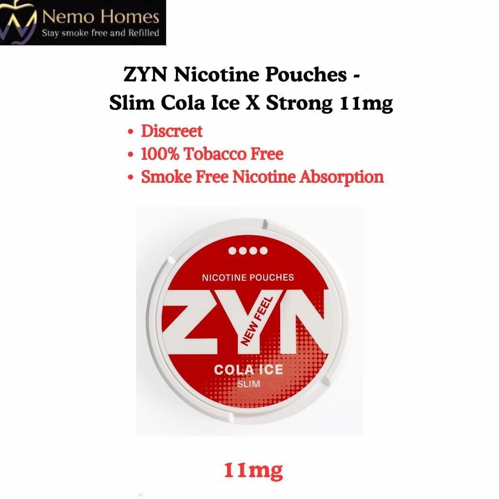 Buy ZYN Nicotine Pouches – Slim Cola Ice X Strong 11mg - Free UK Next Day Delivery (no minimum spend)