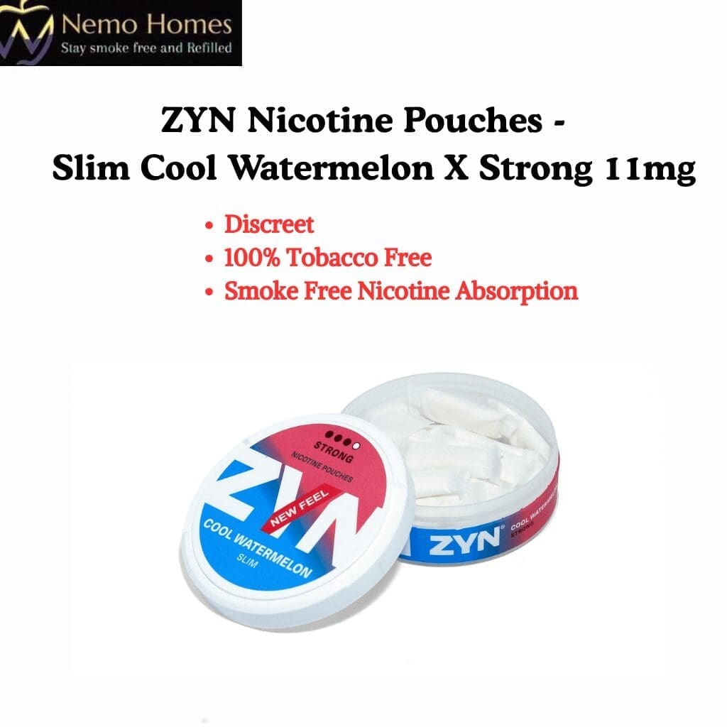 Buy ZYN Nicotine Pouches – Slim Cool Watermelon X Strong 11mg - Free UK Next Day Delivery (no minimum spend)
