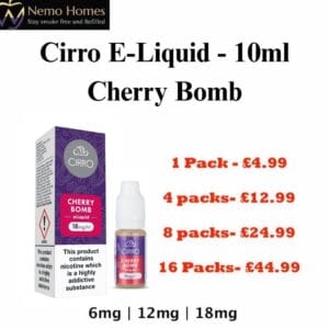 Buy Cirro Cherry Bomb - 10ml E-Liquid - Free UK Next Day Delivery (no minimum spend)