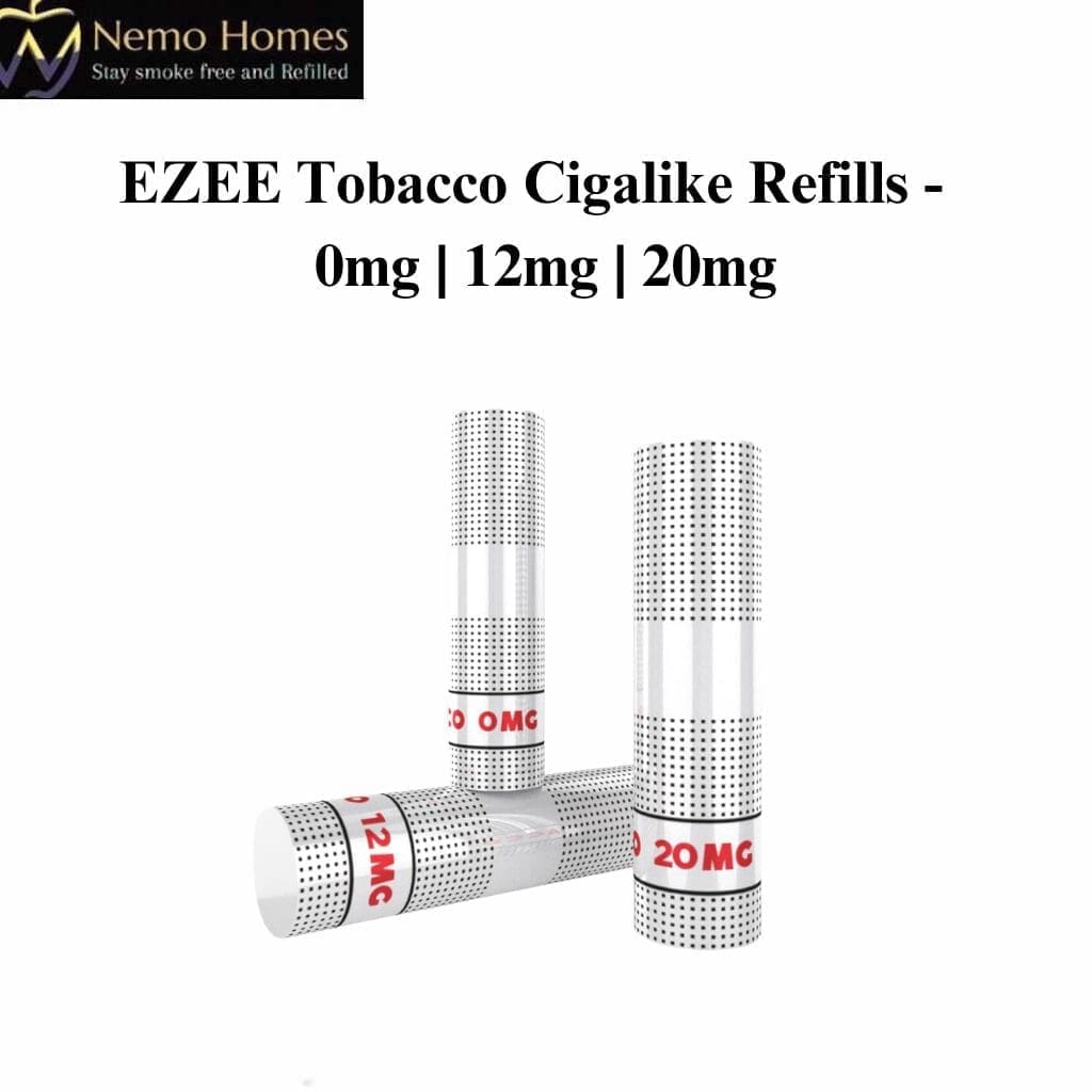 Buy EZEE Tobacco Cigalike Refills - 0mg | 12mg | 20mg - Free UK Next Day Delivery (no minimum spend)