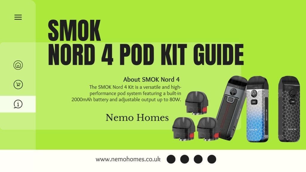 Buy SMOK Nord 4 Pod Kit Explained: How to Get the Most Out of Your Device 2000mAh battery - Free UK Next Day Delivery (no minimum spend)