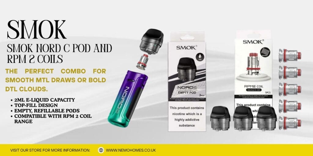 Buy SMOK Nord C Pods & RPM 2 Coils – Complete Guide: Everything You Need To Know 0.16 mesh coil - Free UK Next Day Delivery (no minimum spend)