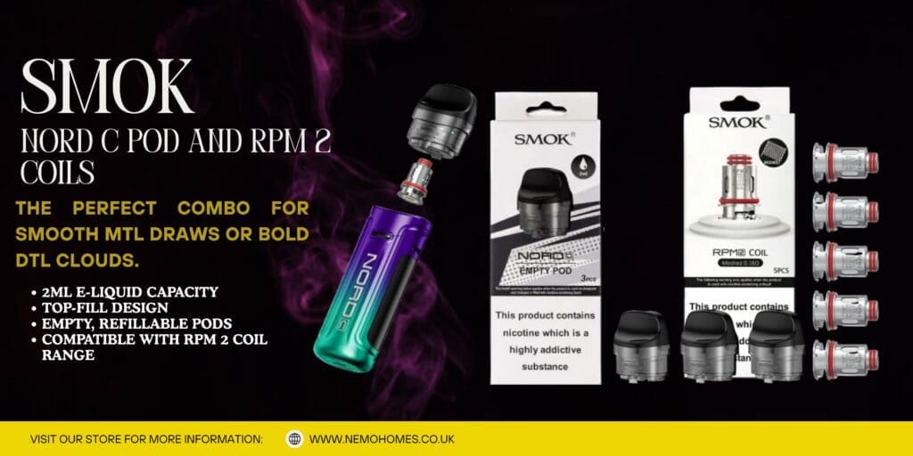 Buy SMOK Nord C Pods & RPM 2 Coils – Complete Guide: Everything You Need To Know 0.16 mesh coil - Free UK Next Day Delivery (no minimum spend)