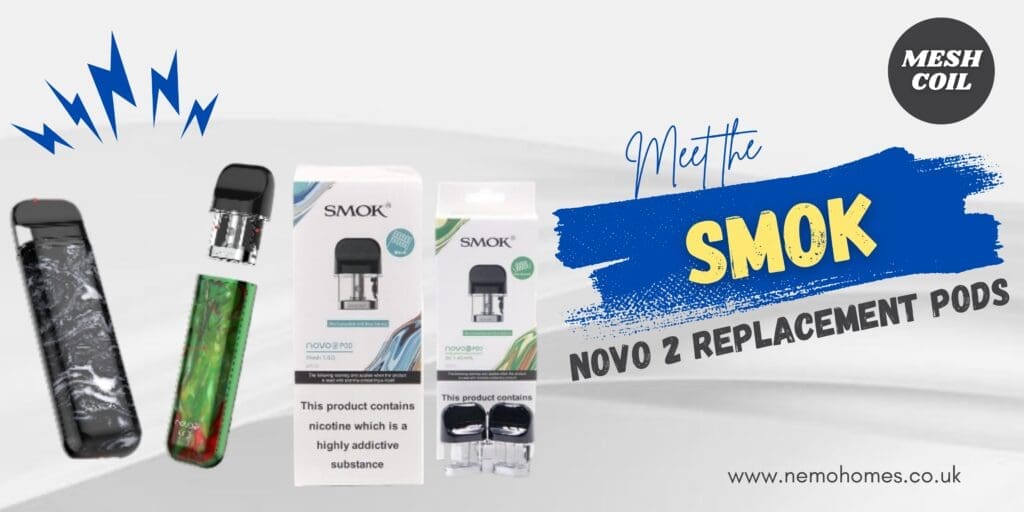 Buy SMOK Novo 2 Replacement Pods – Full Guide: Everything You Need To Know Explained 1.0 ohm mesh pod - Free UK Next Day Delivery (no minimum spend)