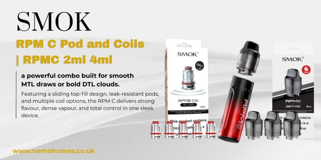 Buy SMOK RPM C Pods & RPM 2 Coils – Complete Guide: Everything You Need To Know Explained 0.16 mesh coil - Free UK Next Day Delivery (no minimum spend)